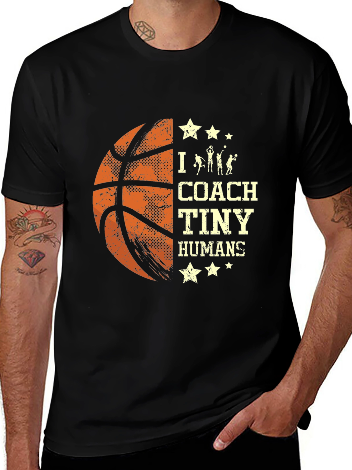 Basketball Coach T-Shirt I Coach Tiny Humans Tee