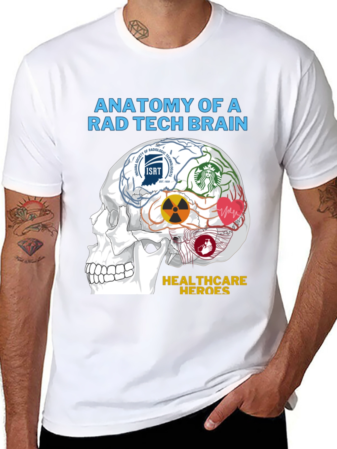 Rad Tech Brain Anatomy T-Shirt