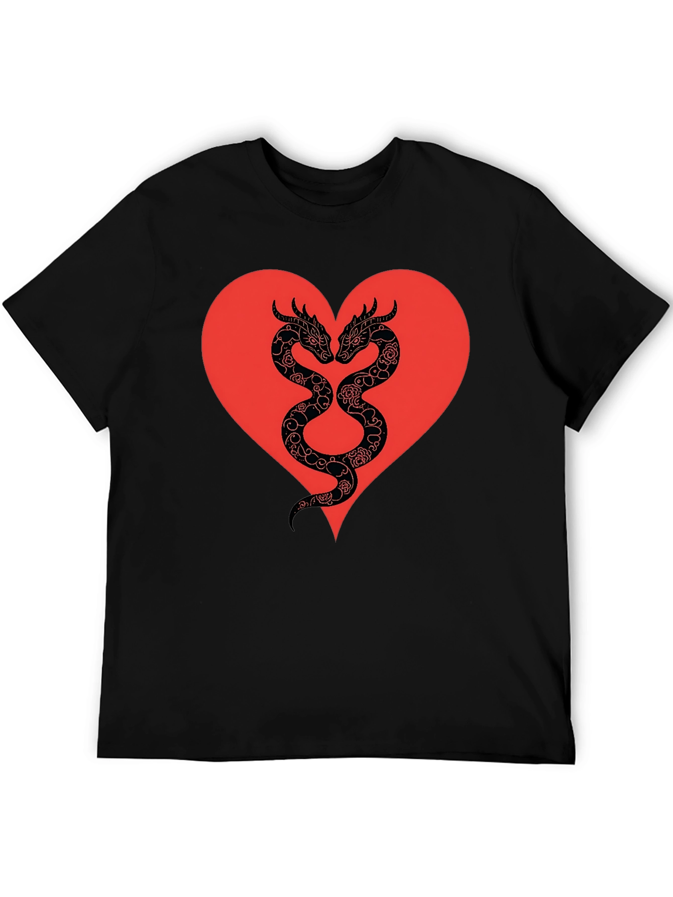 Dragon Heart Graphic Tee - Black