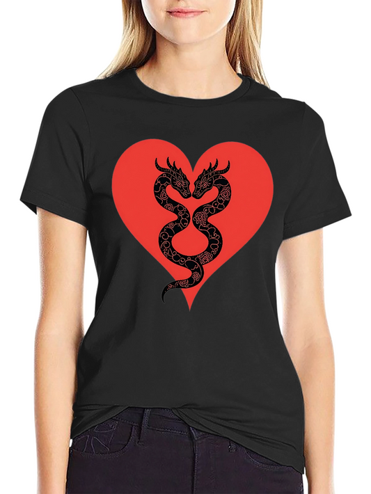 Dragon Heart Graphic Tee - Black