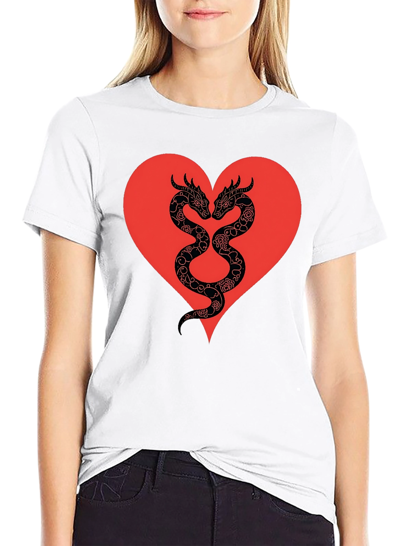 Dragon Heart Graphic Tee - Black
