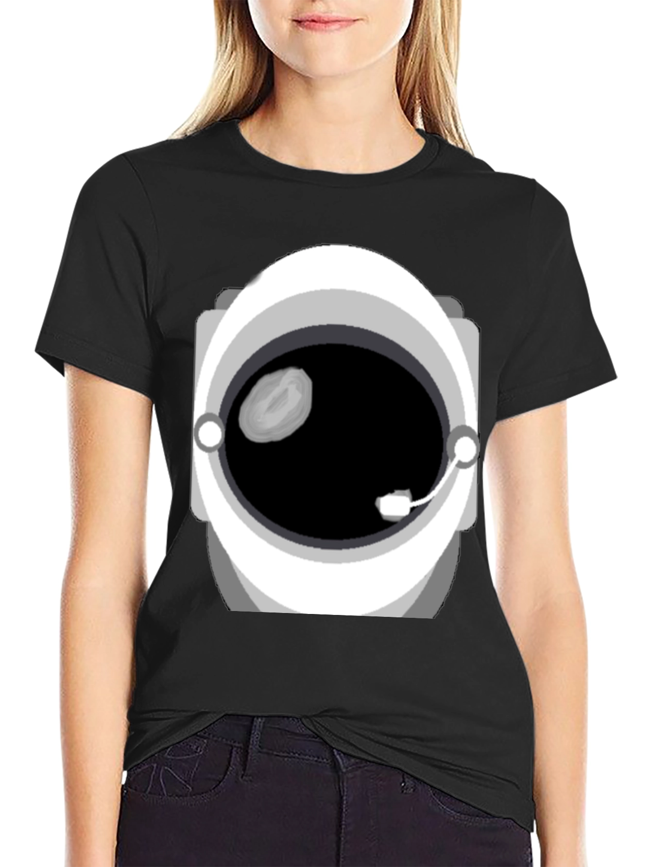 Astronaut Helmet Graphic Tee - Space Explorer Fashion