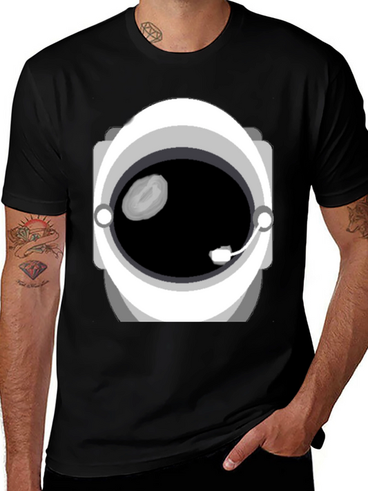 Astronaut Helmet Graphic Tee - Space Explorer Fashion