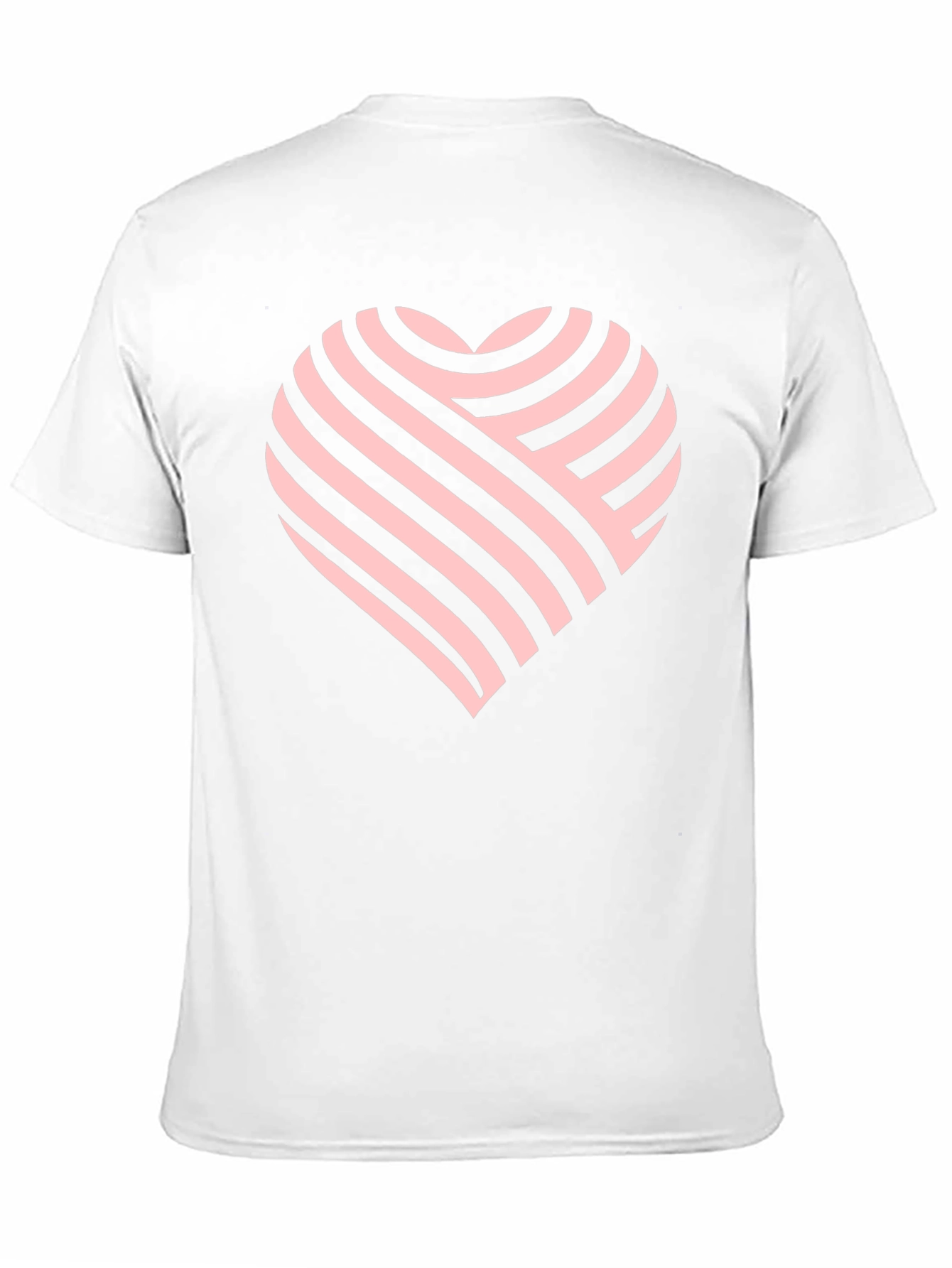 Striped Heart Graphic Black Tee