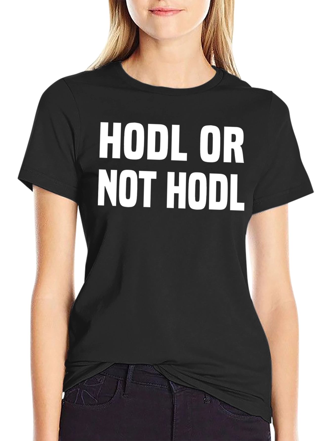 HODL or NOT HODL Black Crypto T-Shirt