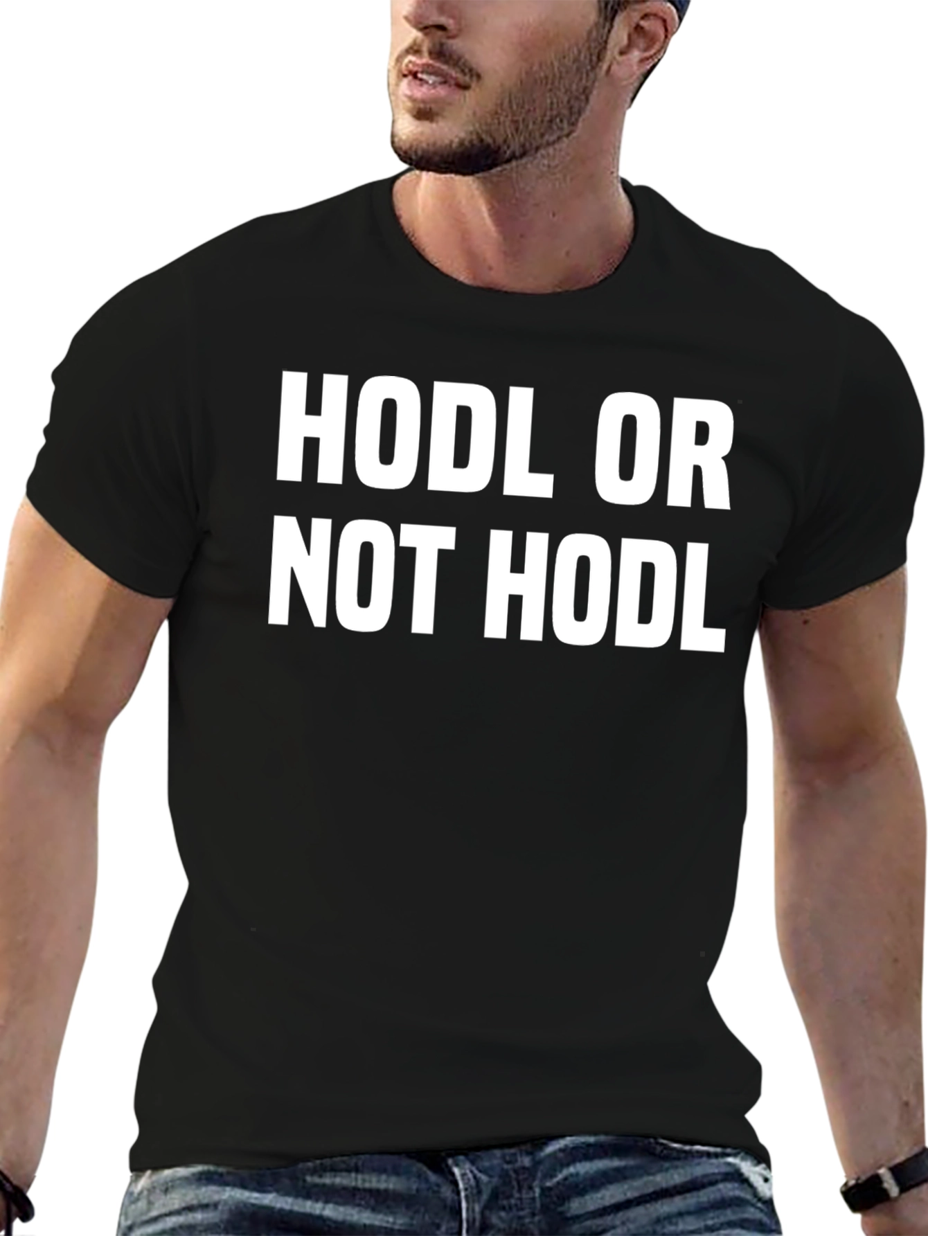 HODL or NOT HODL Black Crypto T-Shirt