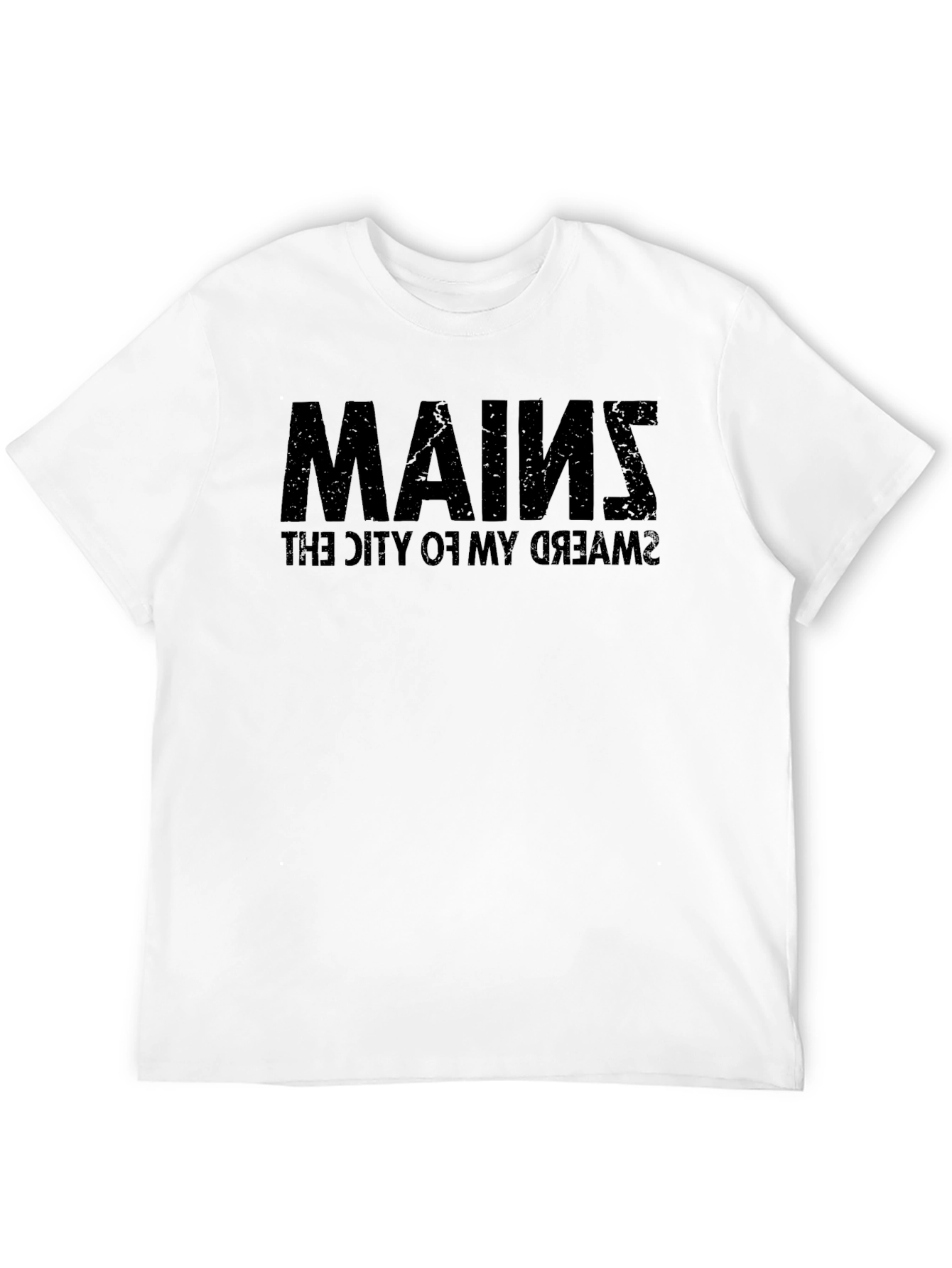Maine The City of My Dreams Black T-Shirt
