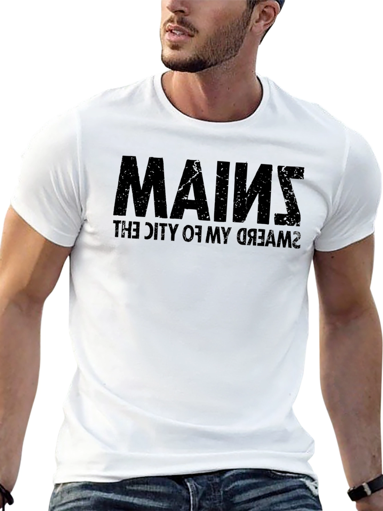 Maine The City of My Dreams Black T-Shirt