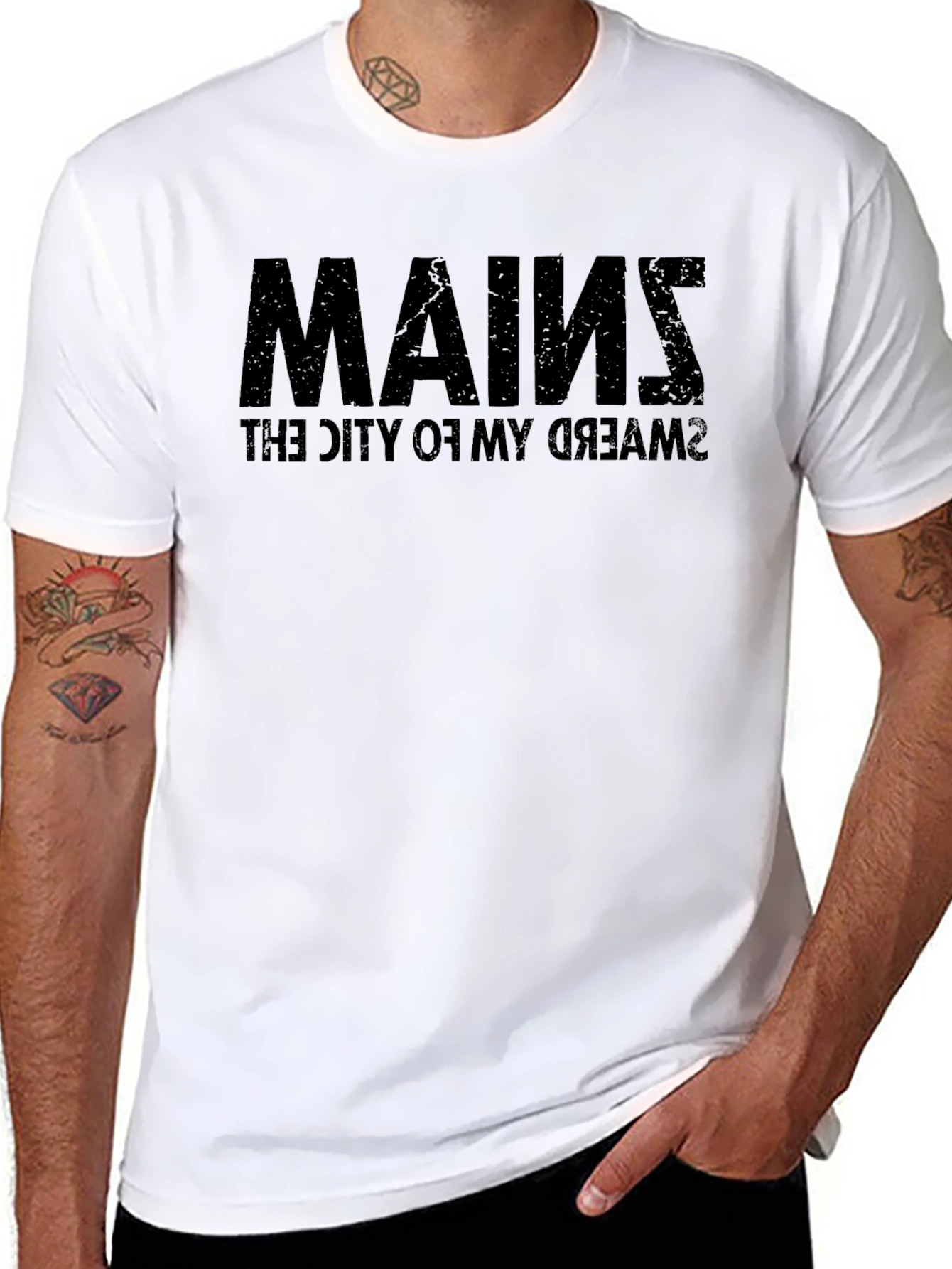 Maine The City of My Dreams Black T-Shirt