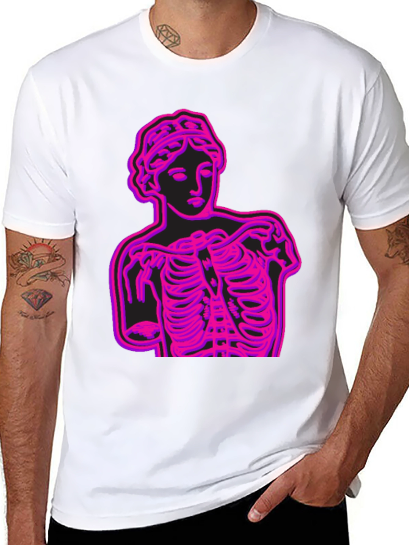 Neon Venus Ribcage Graphic Tee - Bold Streetwear
