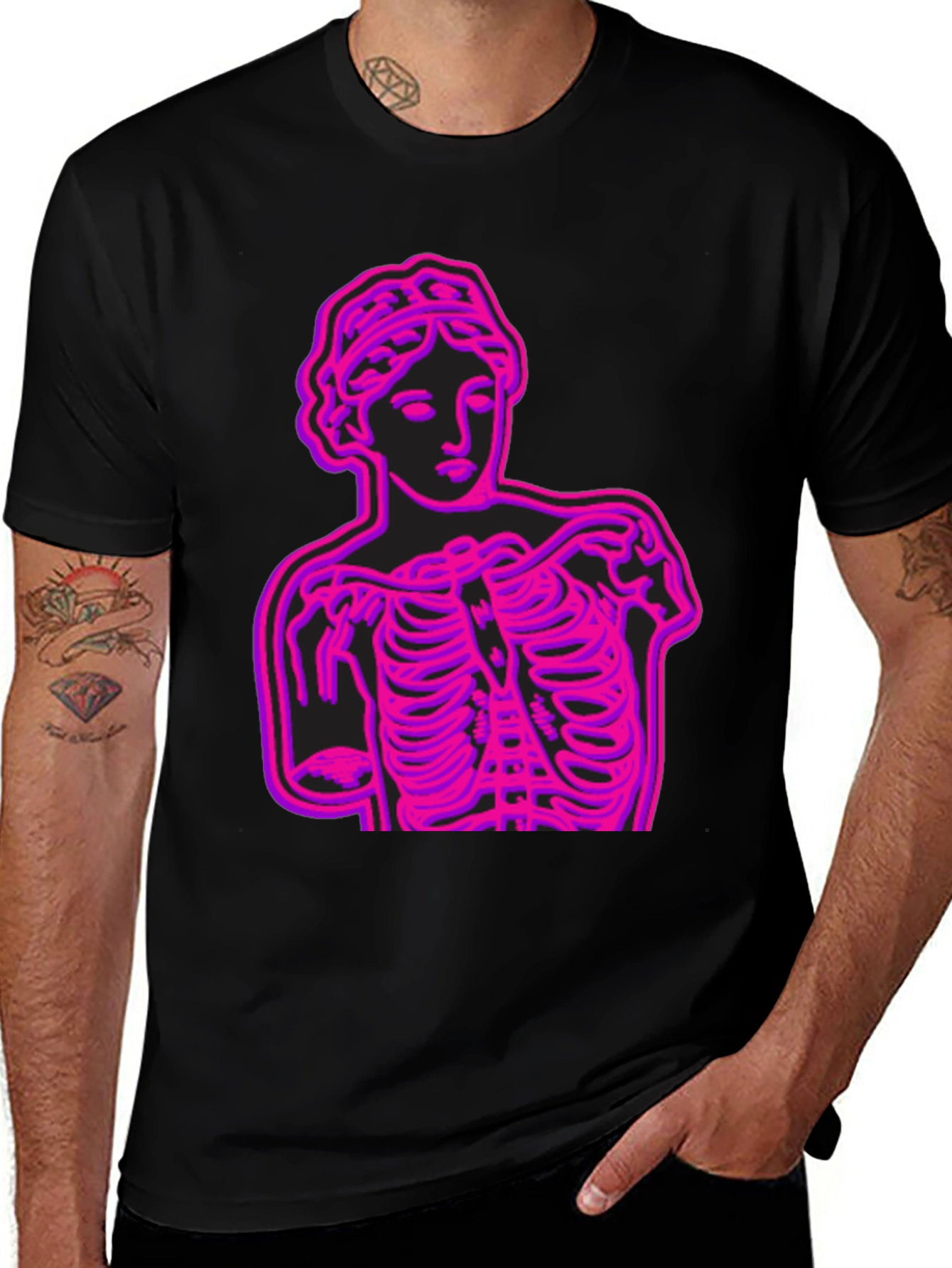 Neon Venus Ribcage Graphic Tee - Bold Streetwear