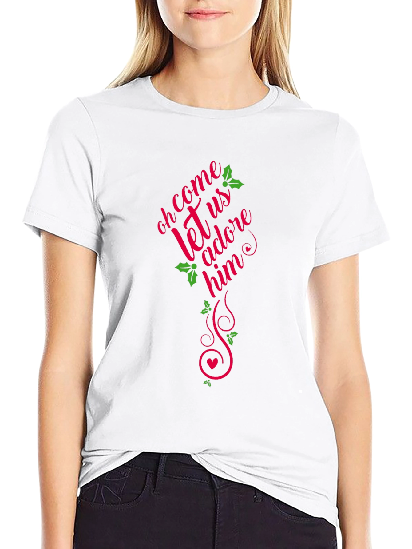 Oh Come Let Us Adore Him Christmas T-Shirt