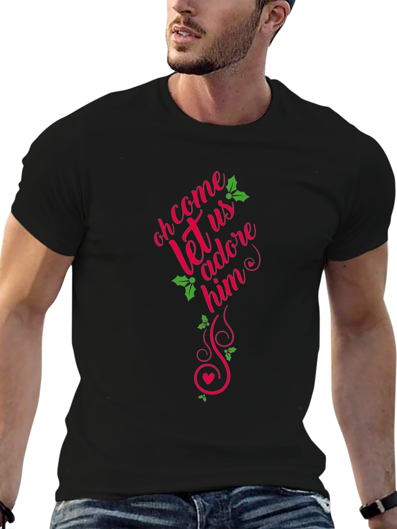 Oh Come Let Us Adore Him Christmas T-Shirt