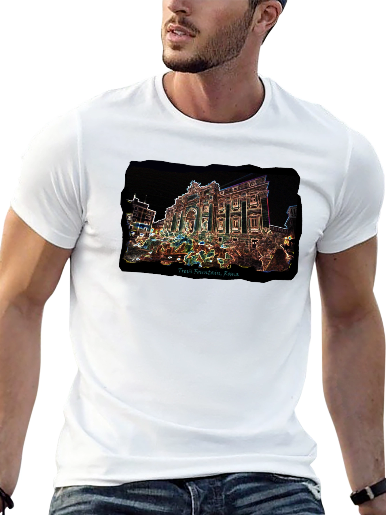 Trevi Fountain Rome Graphic T-Shirt