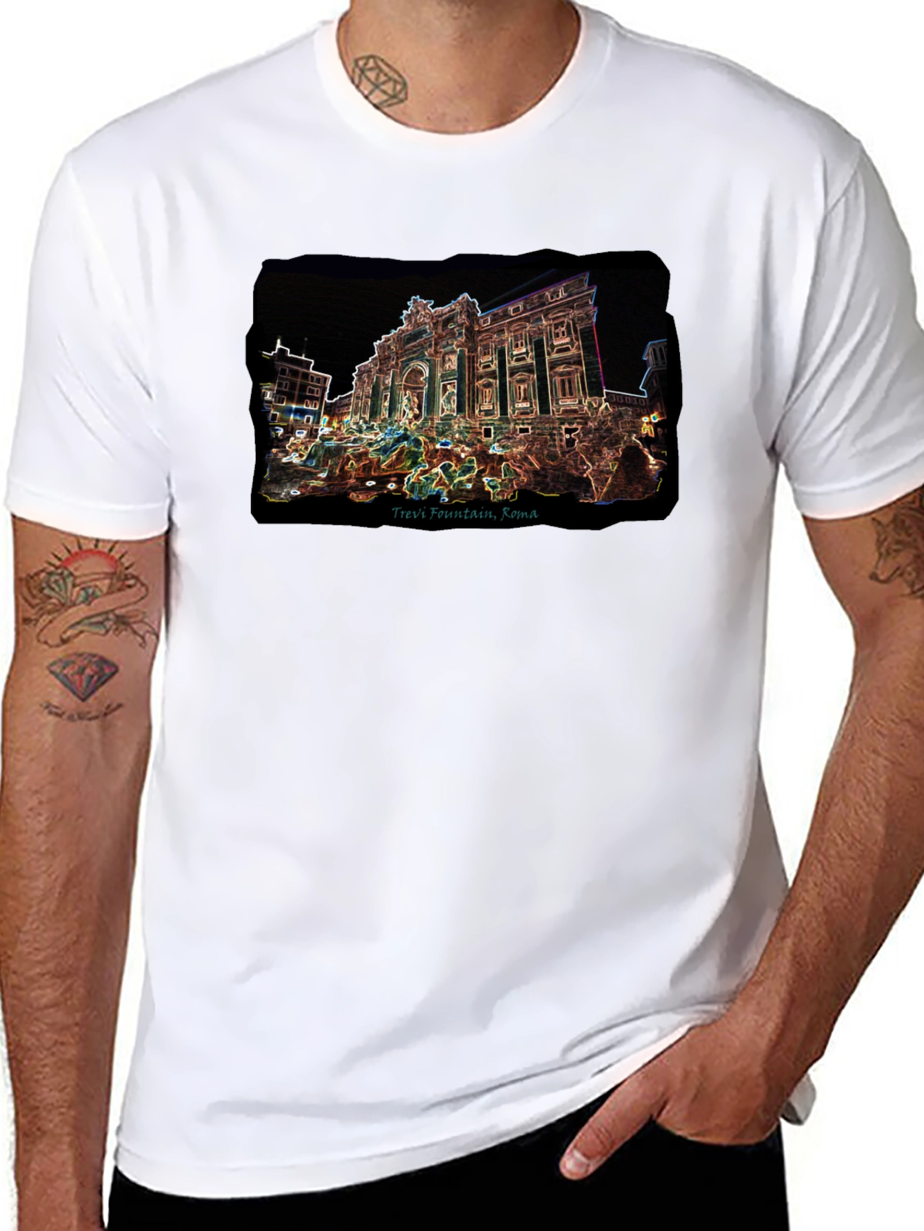 Trevi Fountain Rome Graphic T-Shirt