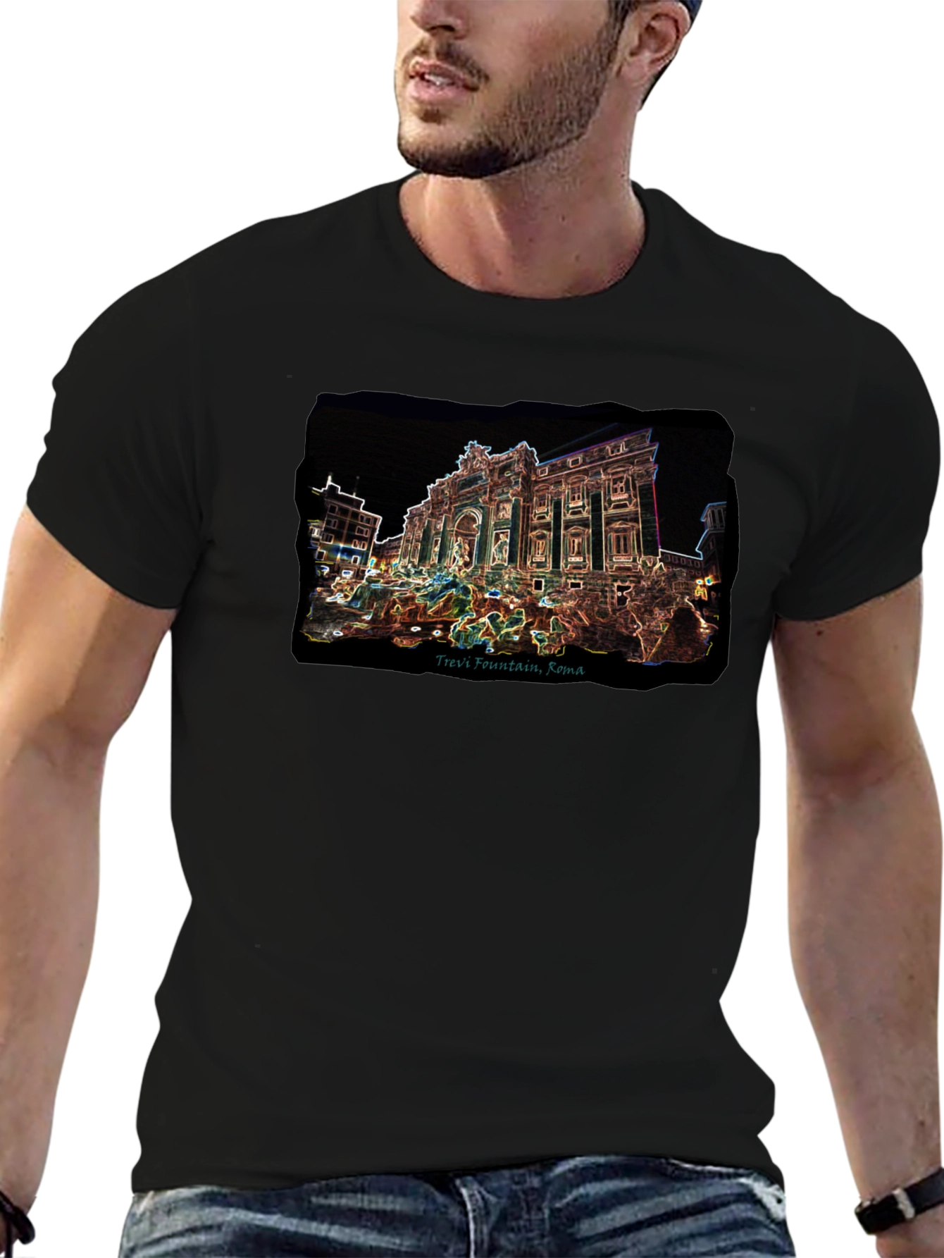 Trevi Fountain Rome Graphic T-Shirt