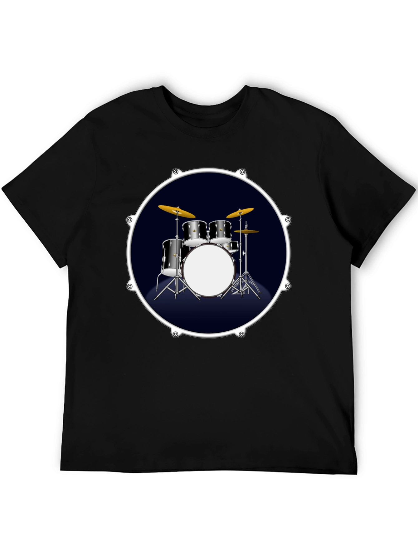 Drum Kit Graphic Tee - Rock Music T-Shirt