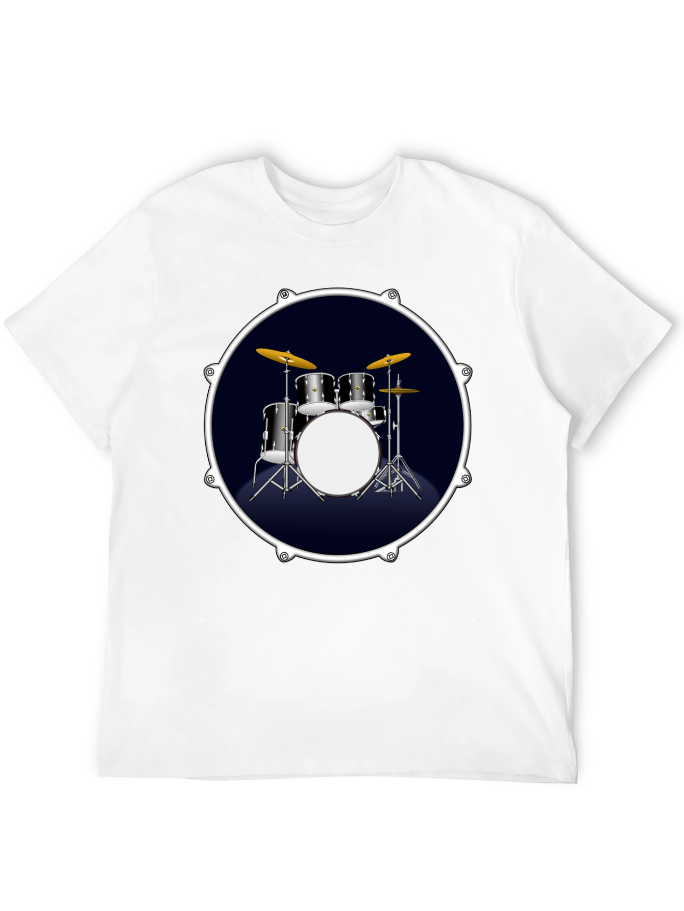Drum Kit Graphic Tee - Rock Music T-Shirt