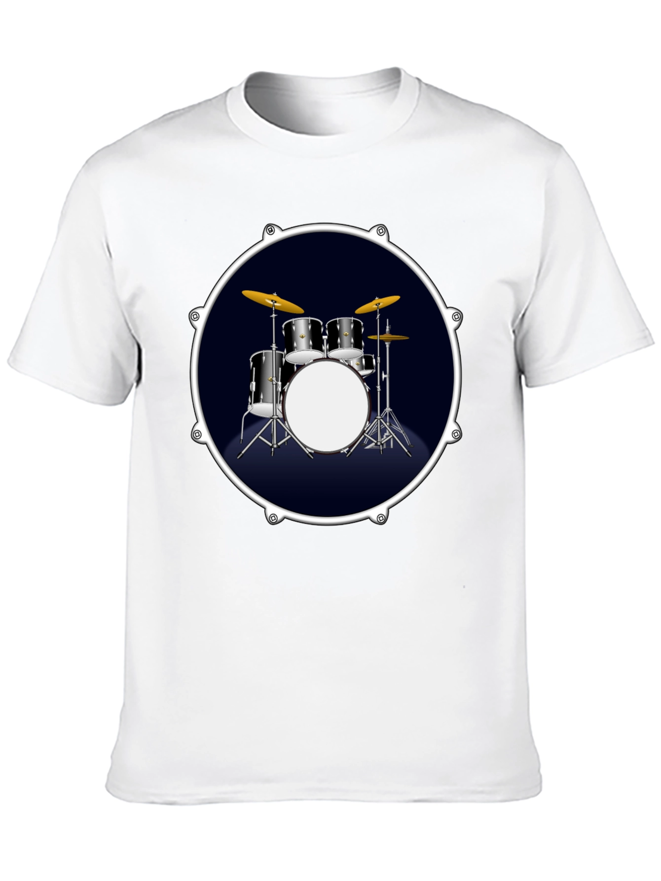 Drum Kit Graphic Tee - Rock Music T-Shirt
