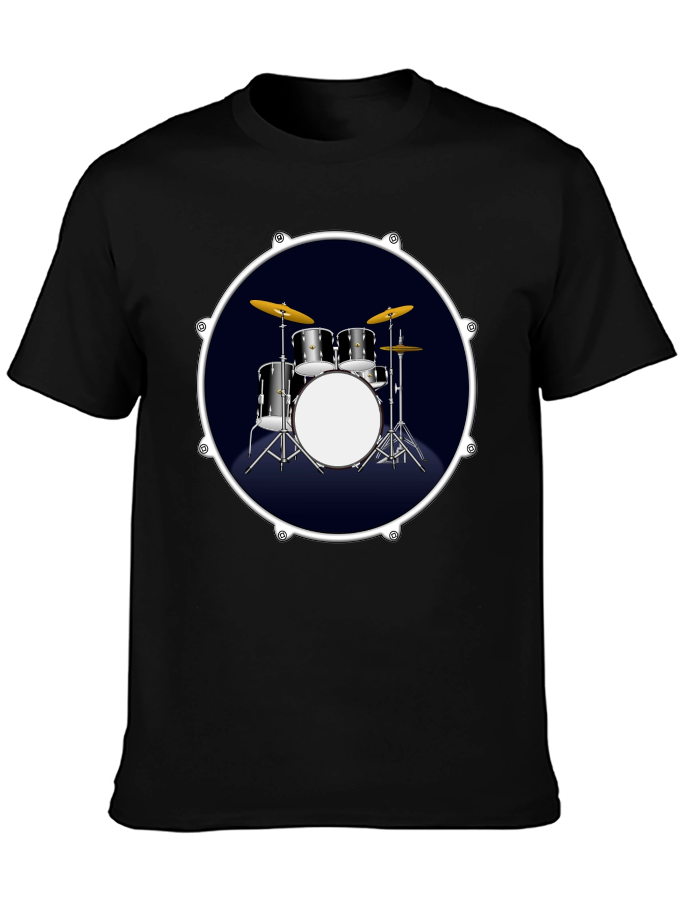 Drum Kit Graphic Tee - Rock Music T-Shirt