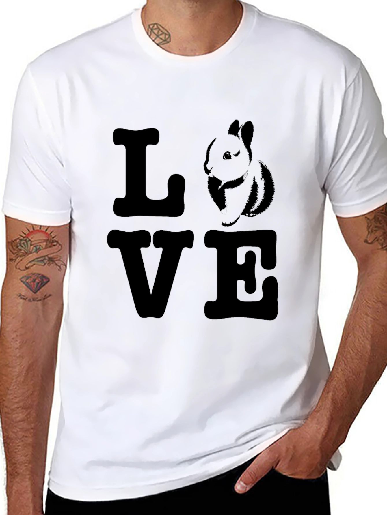 Love Bunny Graphic Tee - Soft Cotton Blend