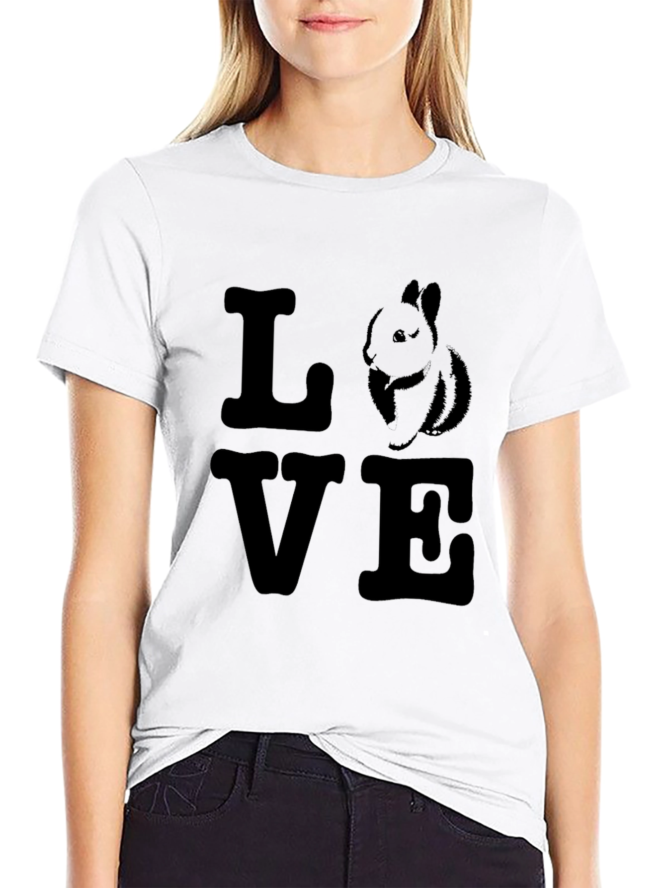 Love Bunny Graphic Tee - Soft Cotton Blend
