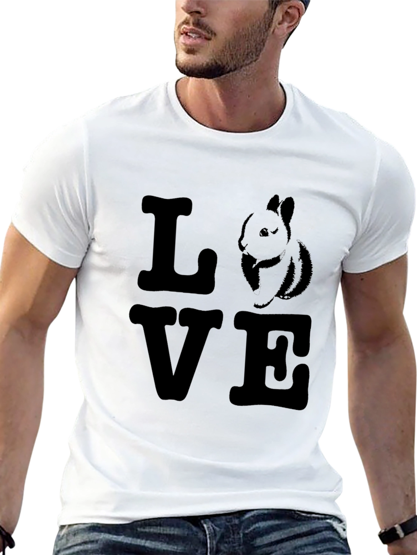 Love Bunny Graphic Tee - Soft Cotton Blend