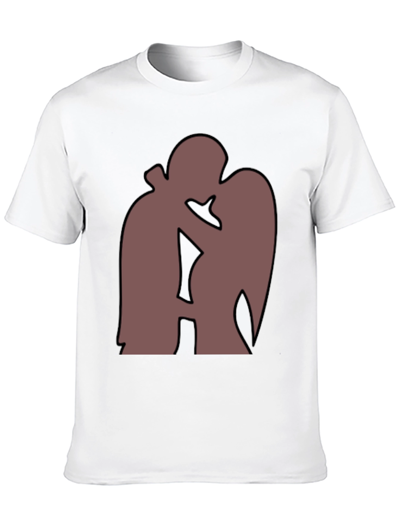 Silhouette Kiss T-Shirt - Romantic Graphic Tee