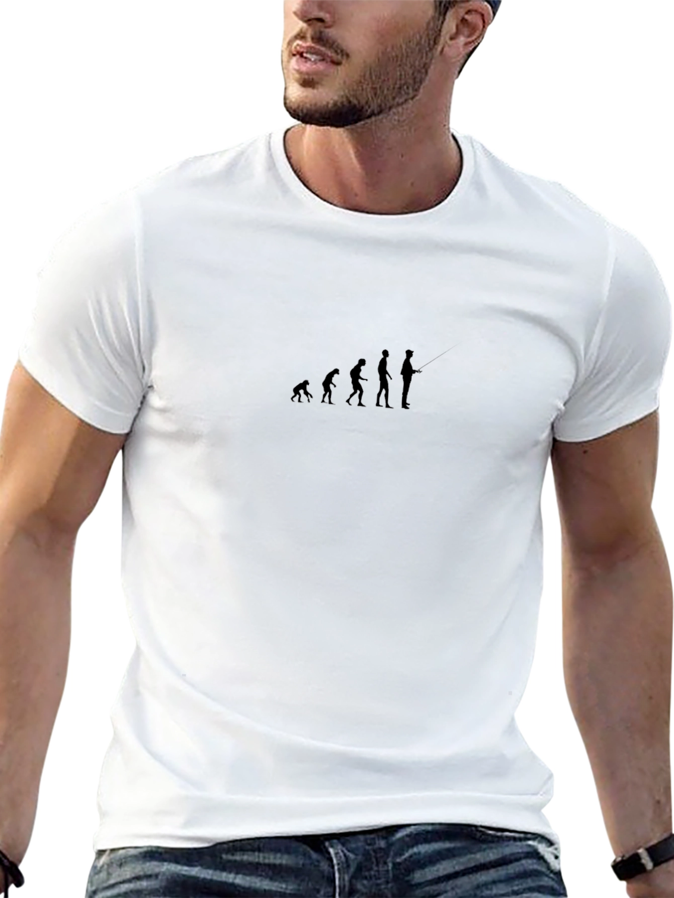 Evolution of Angler Black T-Shirt