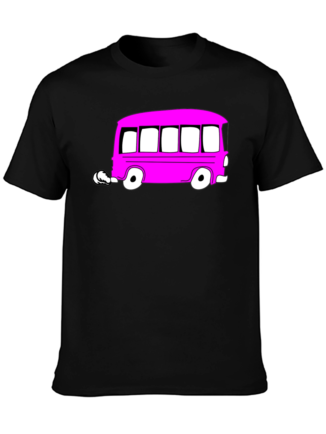 Pink Bus Graphic Tee - Funky T-Shirt