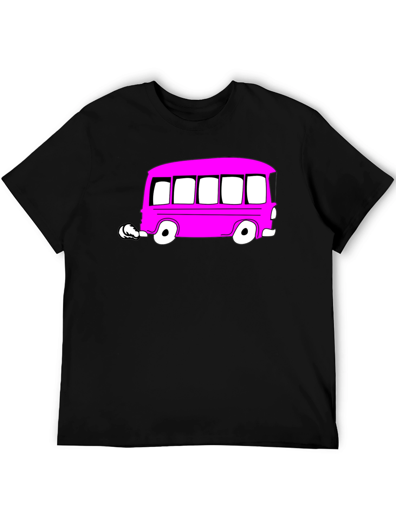 Pink Bus Graphic Tee - Funky T-Shirt