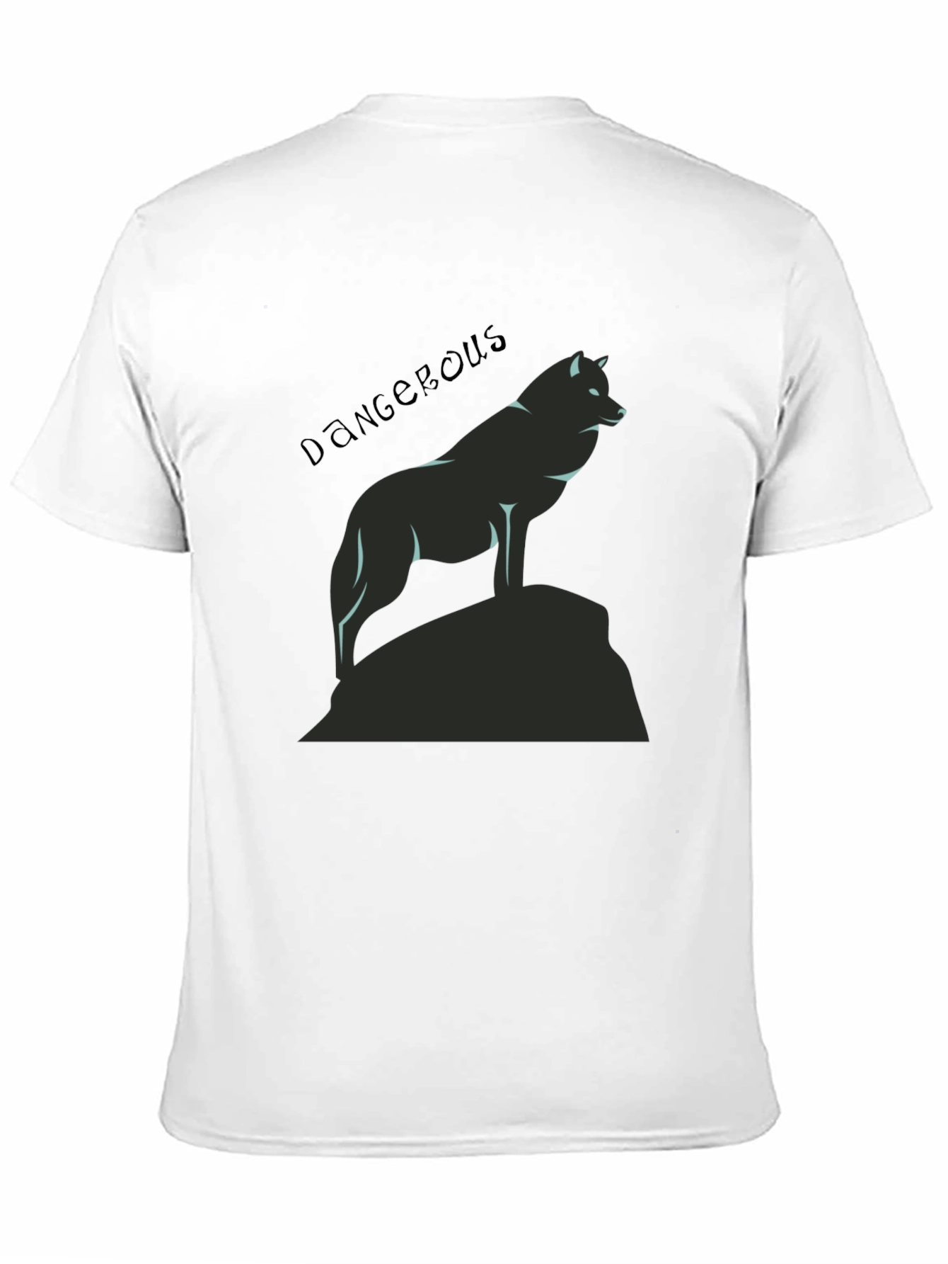 Dangerous Wolf Graphic Black T-Shirt