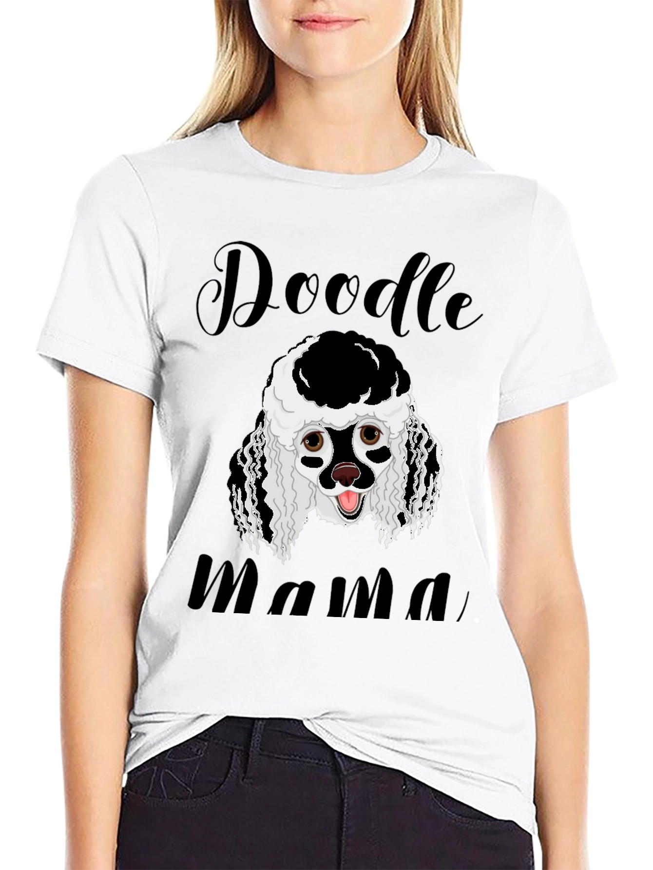Doodle Mama Black T-Shirt Dog Lover Tee