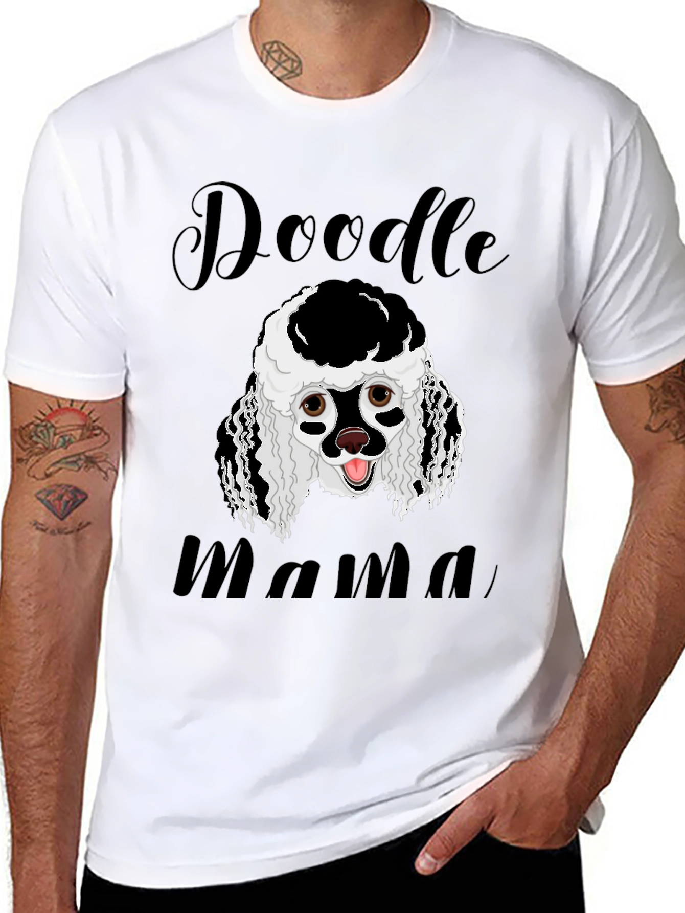 Doodle Mama Black T-Shirt Dog Lover Tee