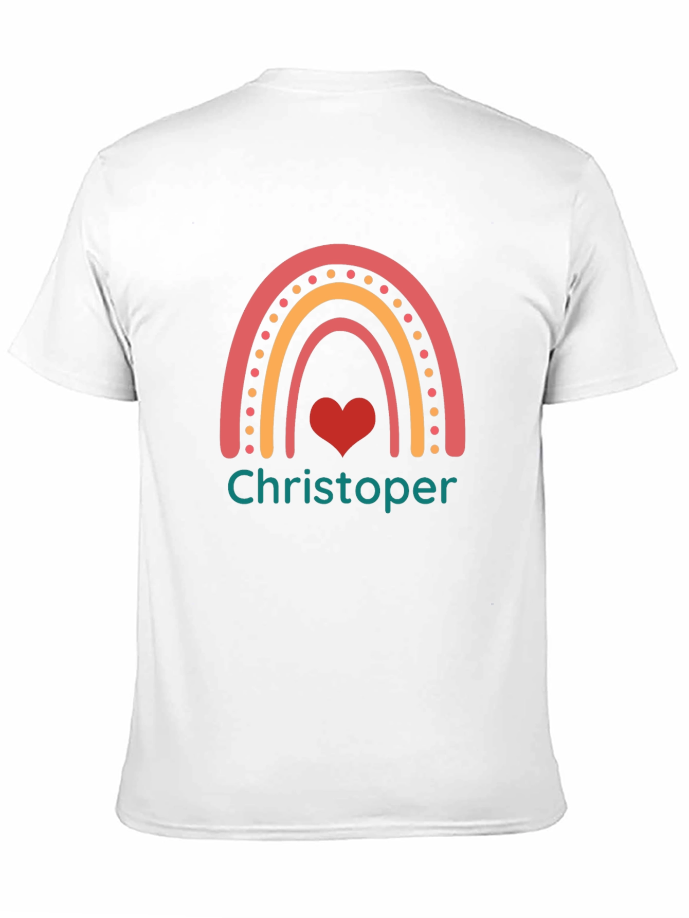 Personalized Rainbow Heart Name T-Shirt