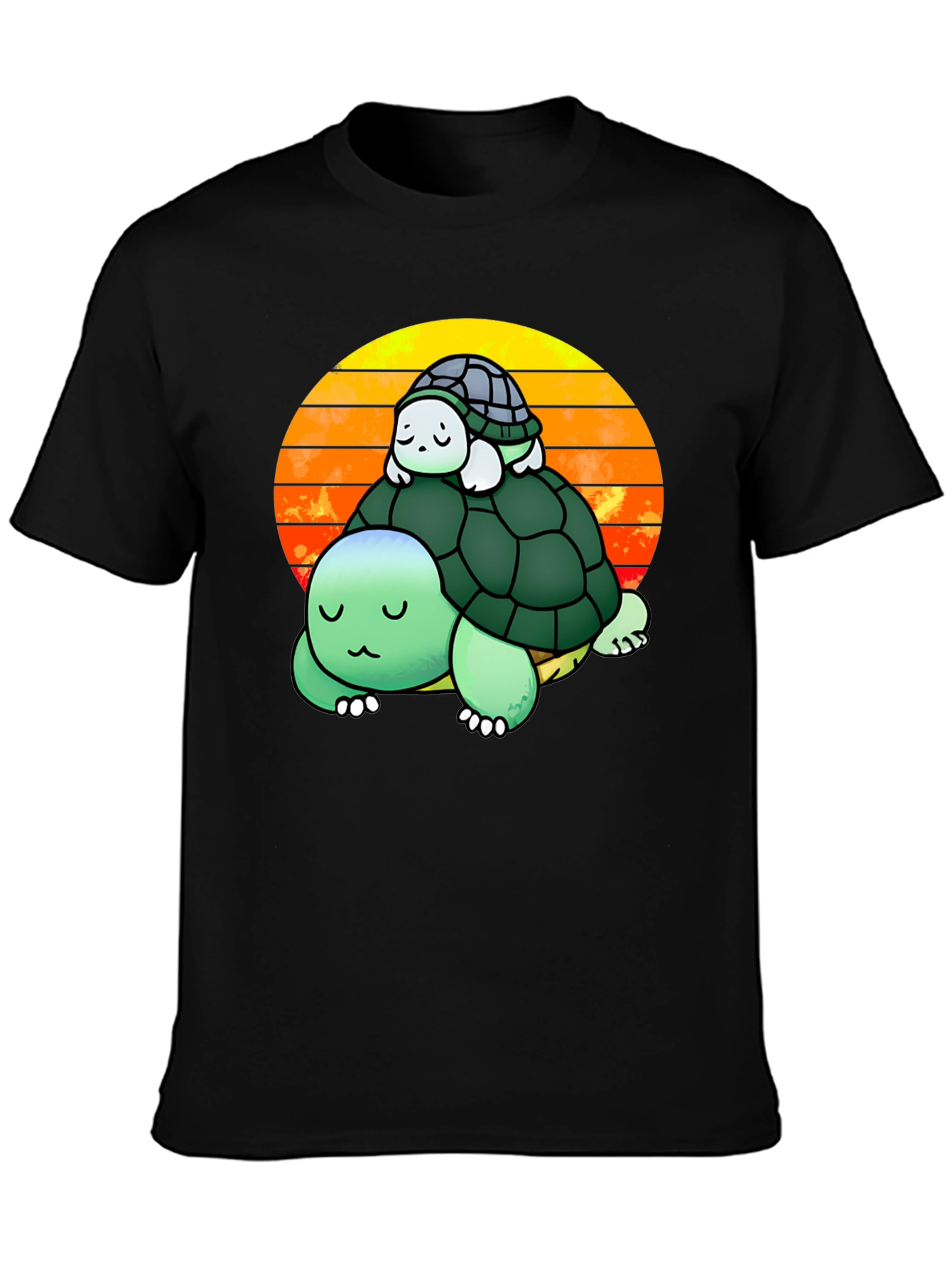 Turtle Stack Sunset Graphic Tee