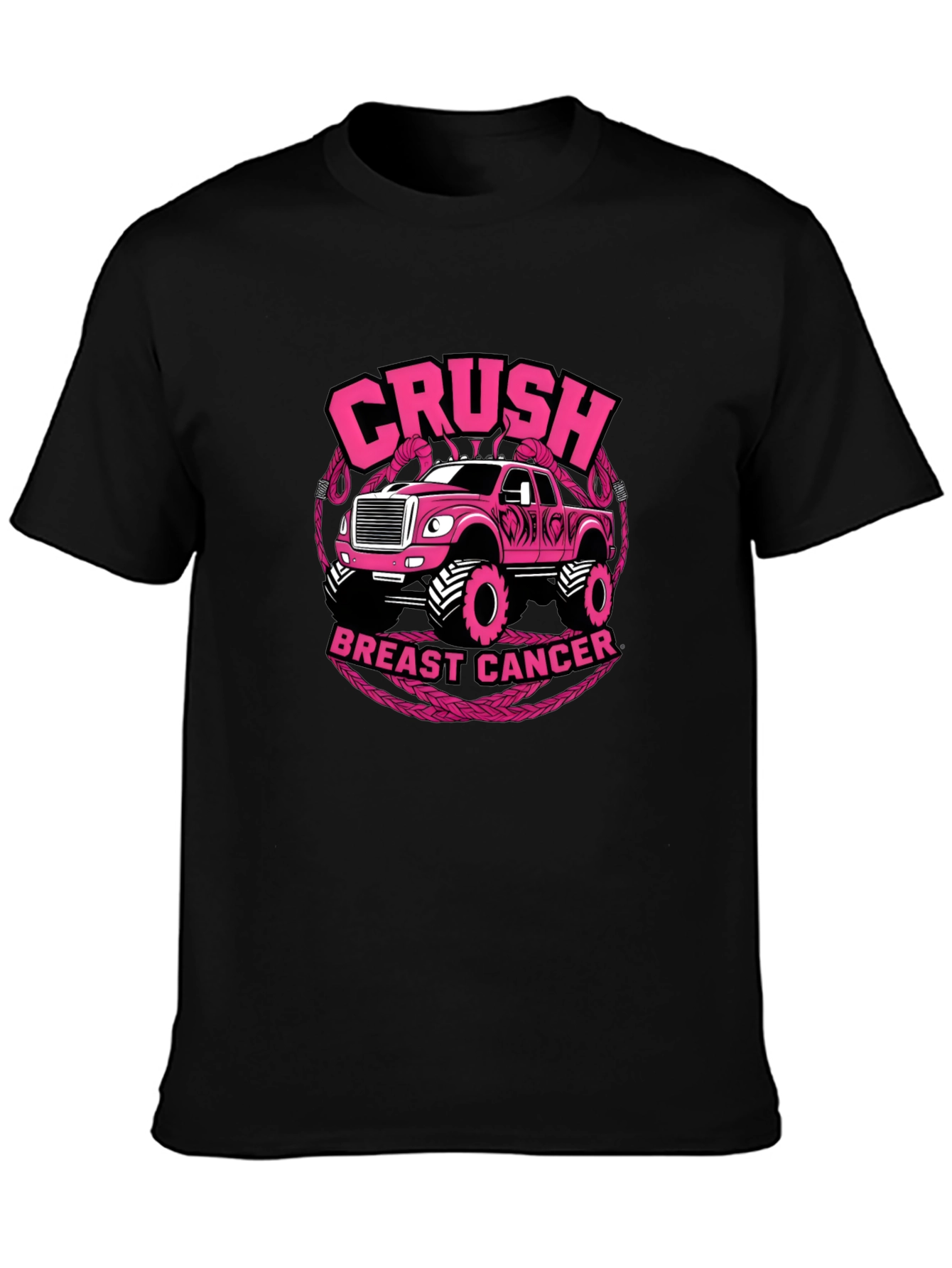 Crush Breast Cancer Truck T-Shirt