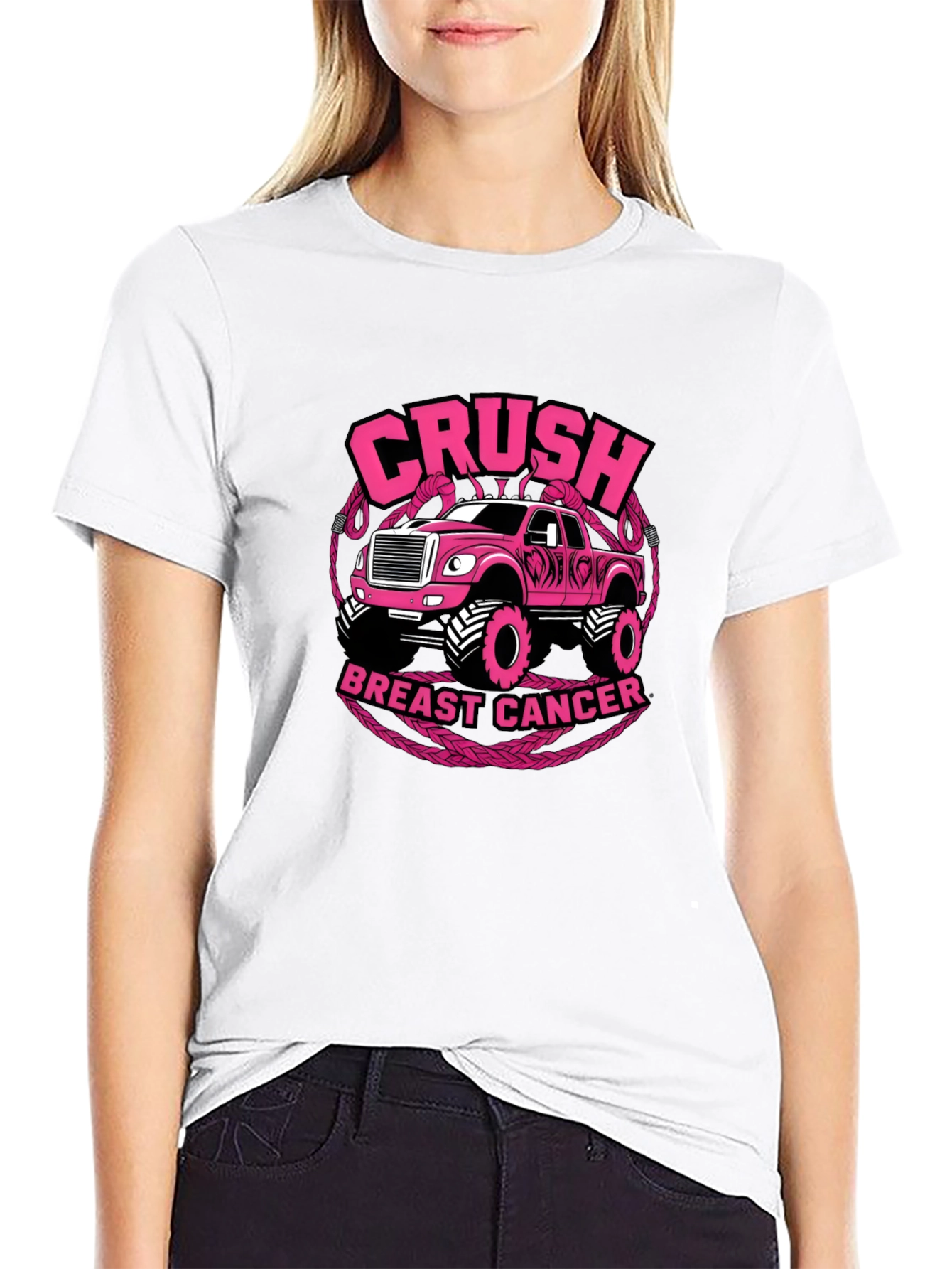 Crush Breast Cancer Truck T-Shirt
