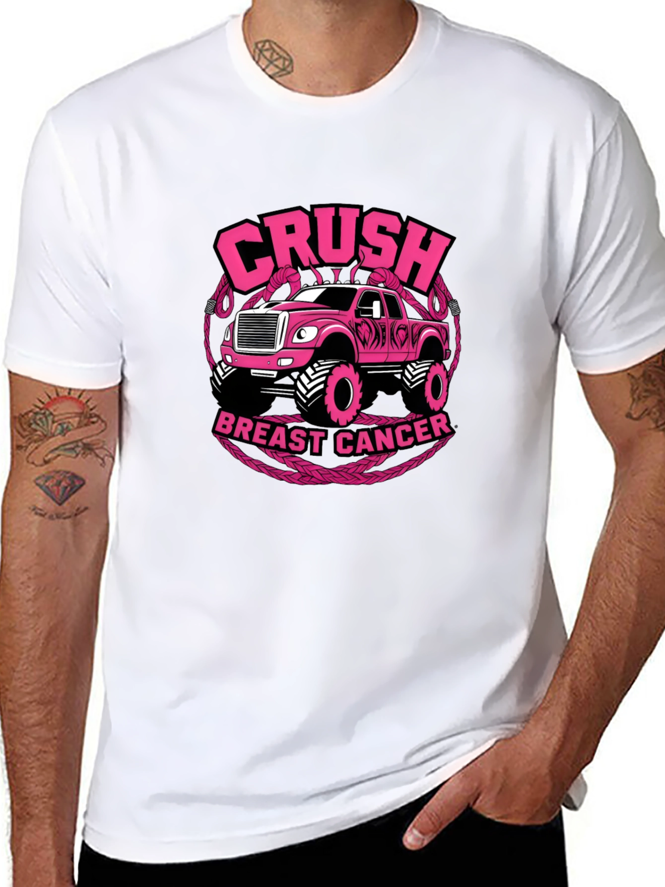 Crush Breast Cancer Truck T-Shirt