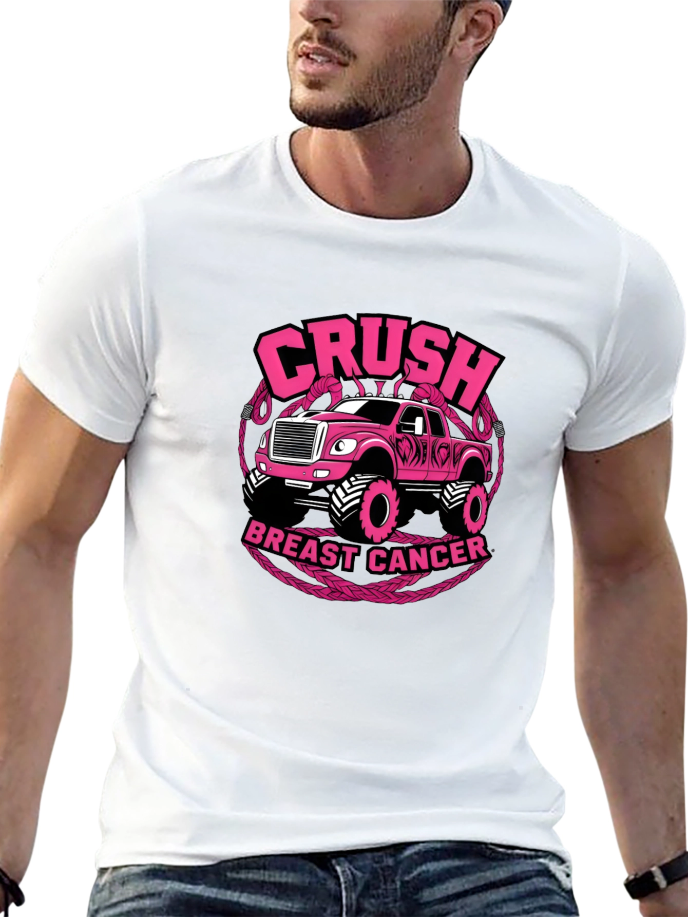 Crush Breast Cancer Truck T-Shirt