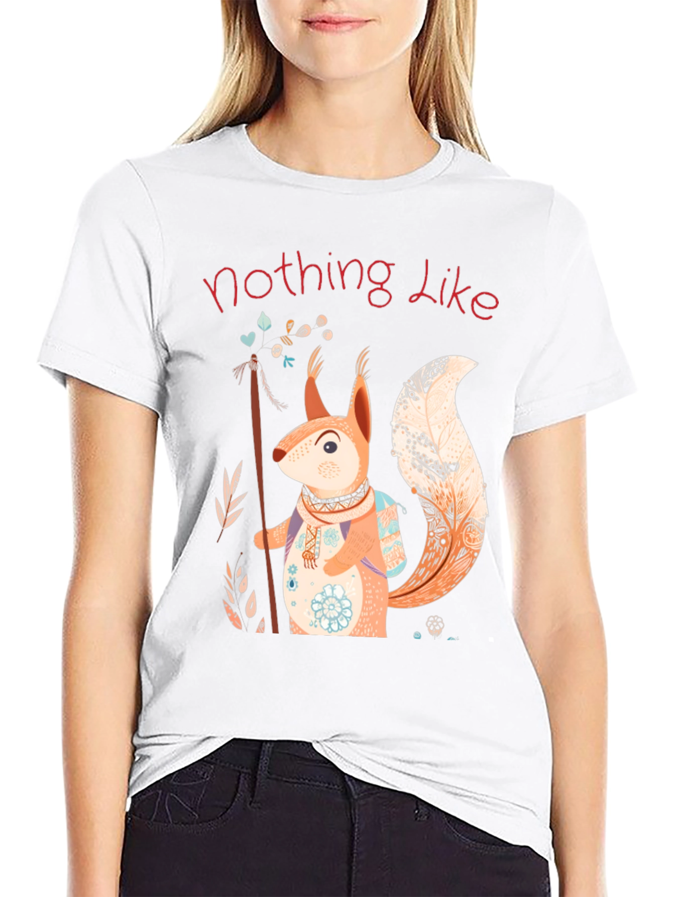 Squirrel Design T-Shirt - Nature Lover Tee