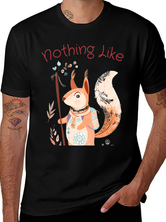 Squirrel Design T-Shirt - Nature Lover Tee