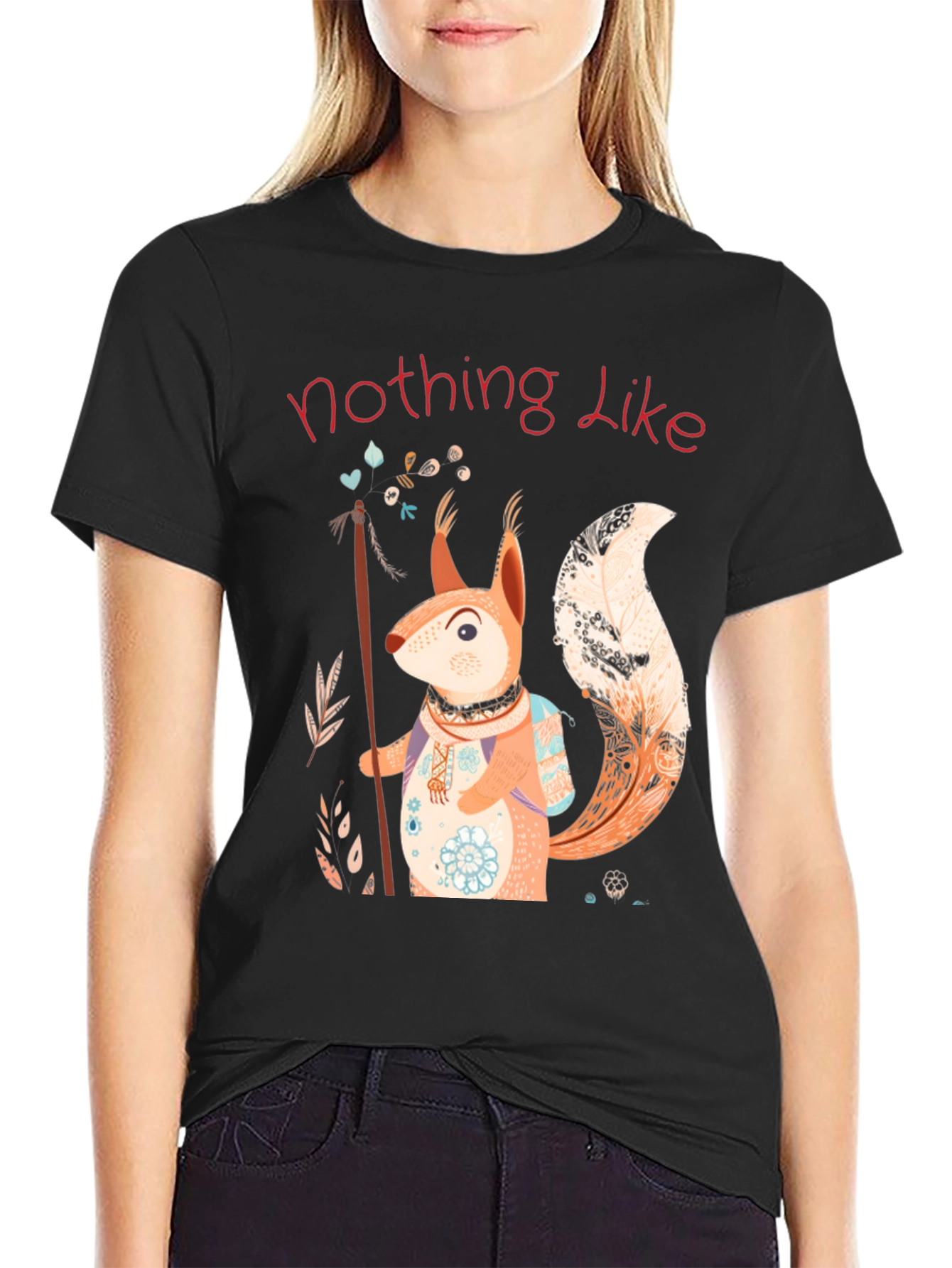 Squirrel Design T-Shirt - Nature Lover Tee