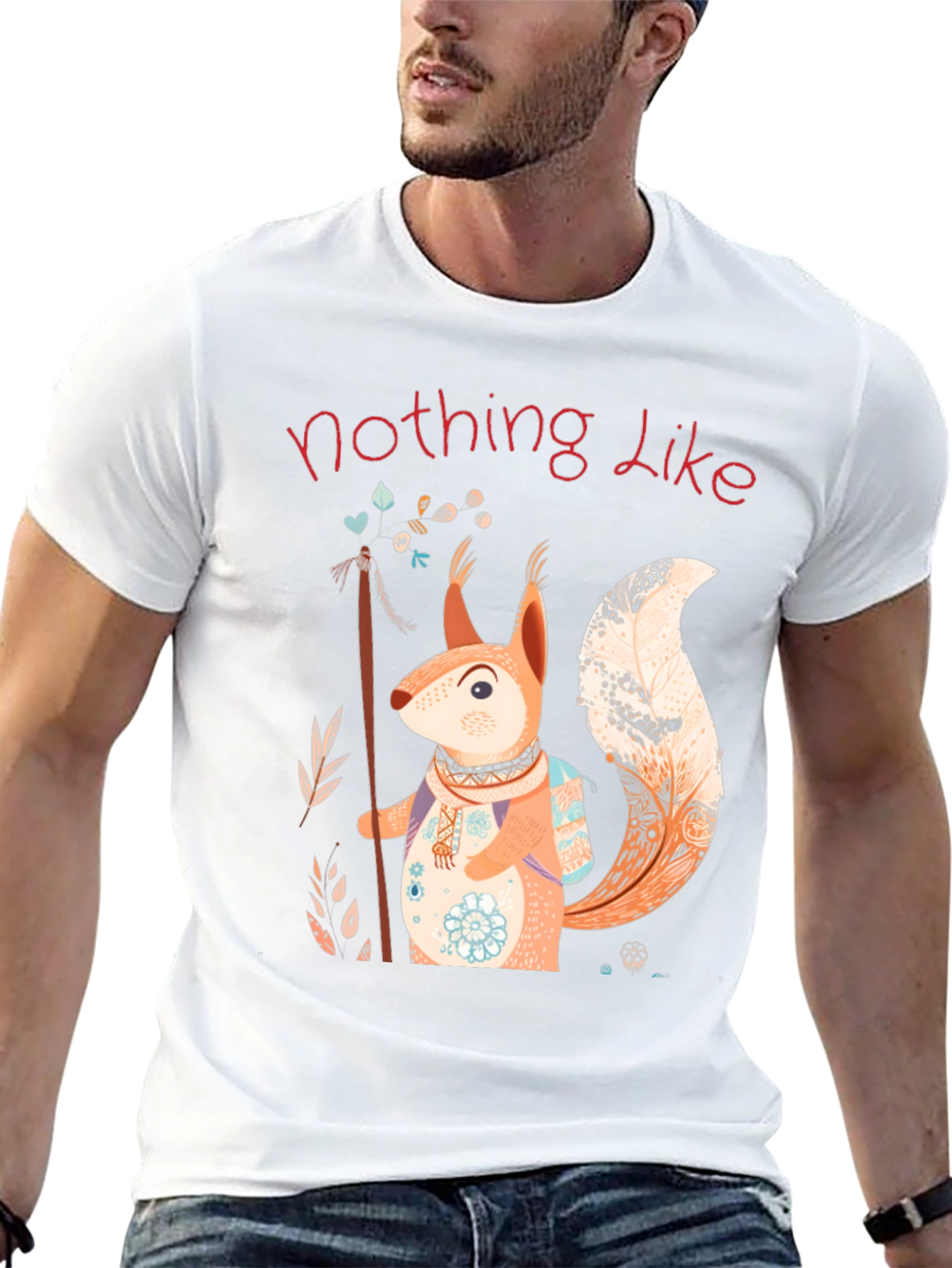 Squirrel Design T-Shirt - Nature Lover Tee