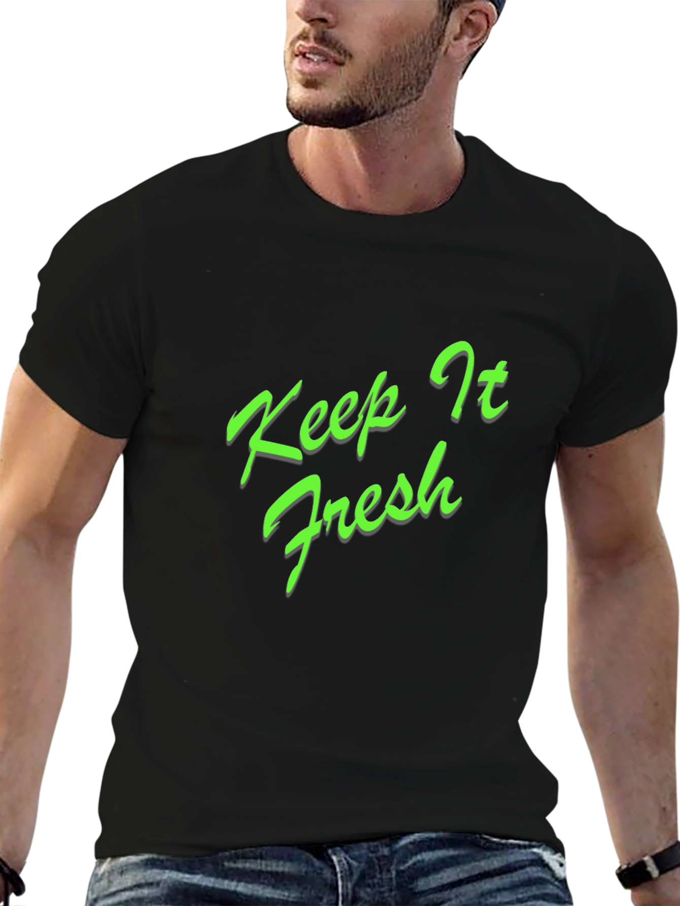 Keep It Fresh Black Graphic Tee