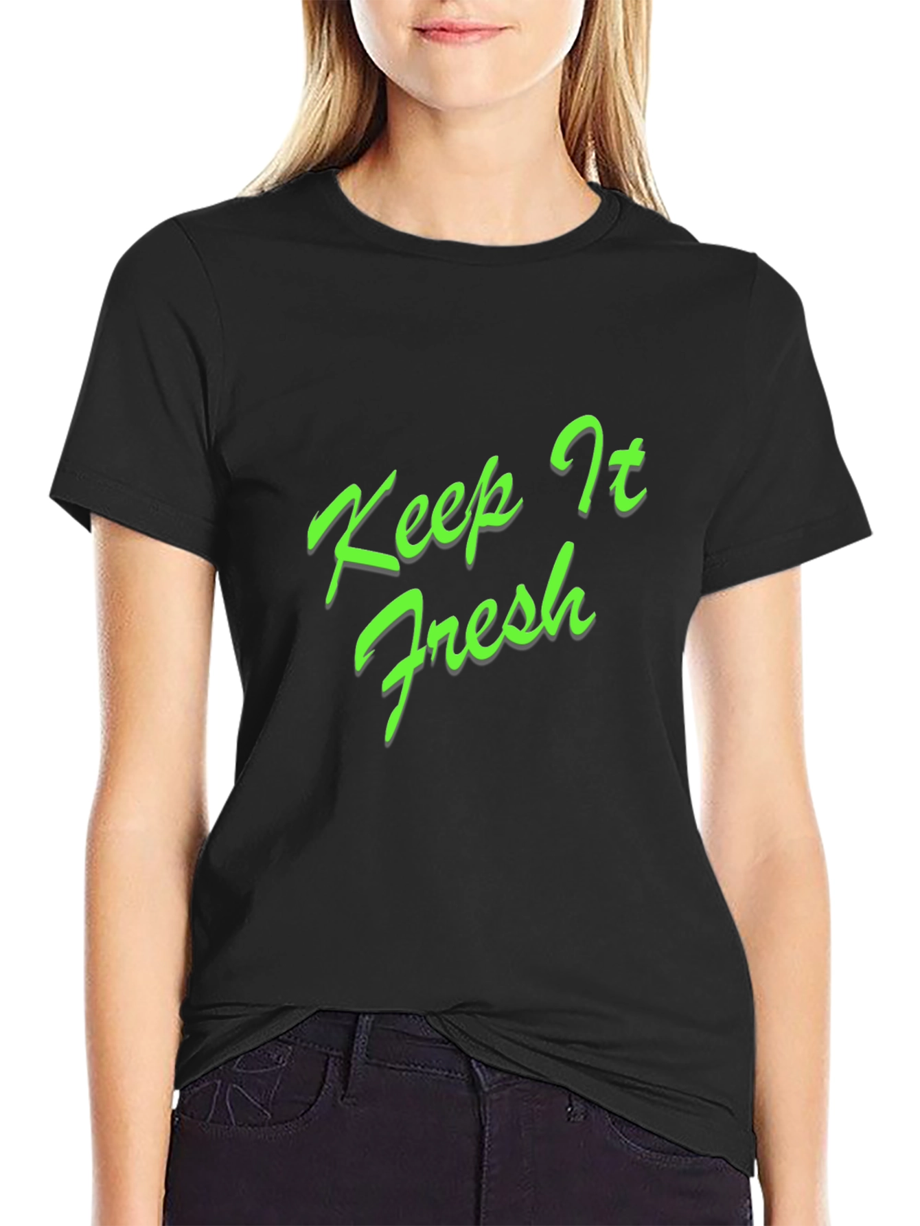 Keep It Fresh Black Graphic Tee