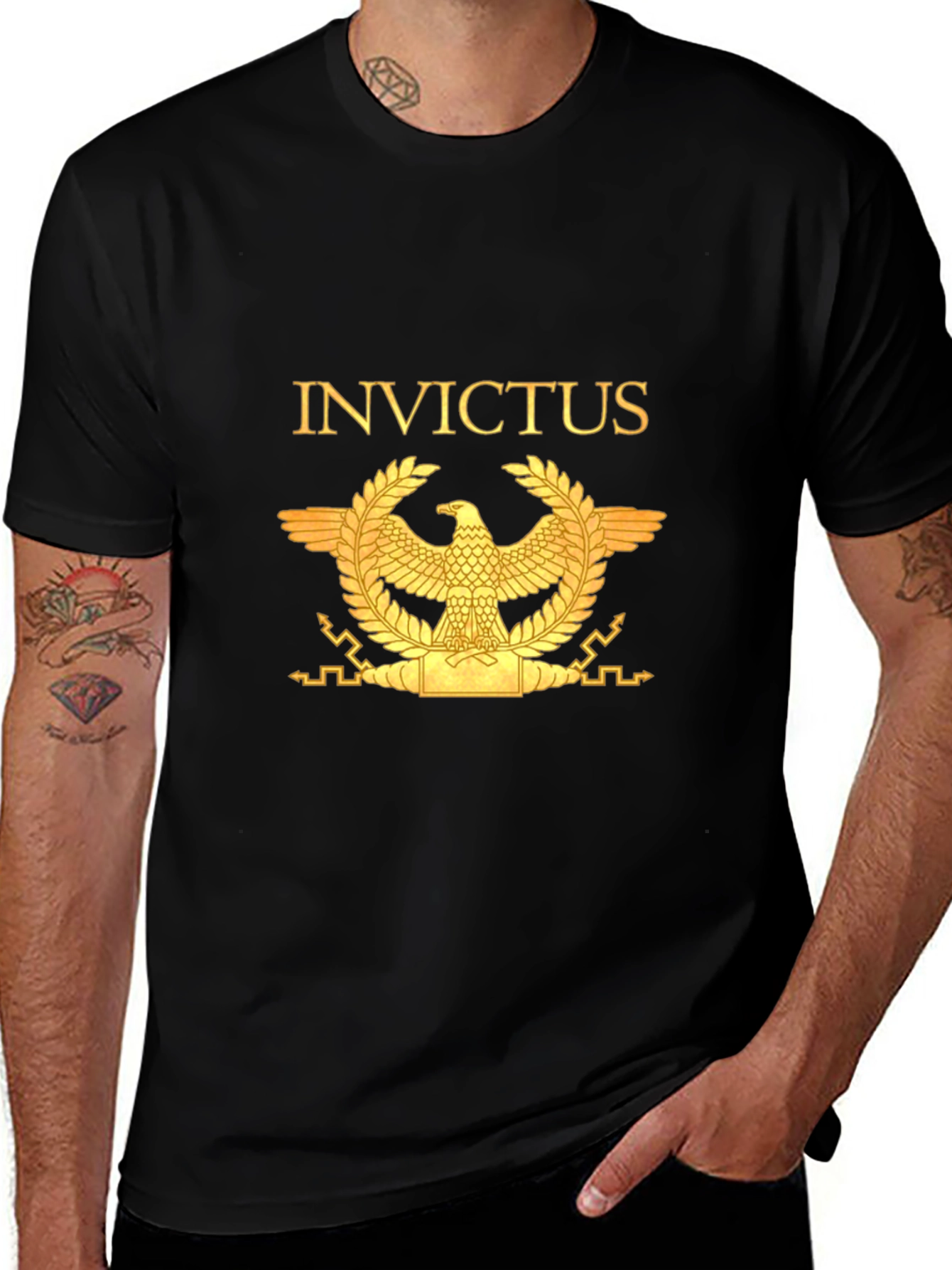 Invictus Eagle Graphic T-Shirt - Black