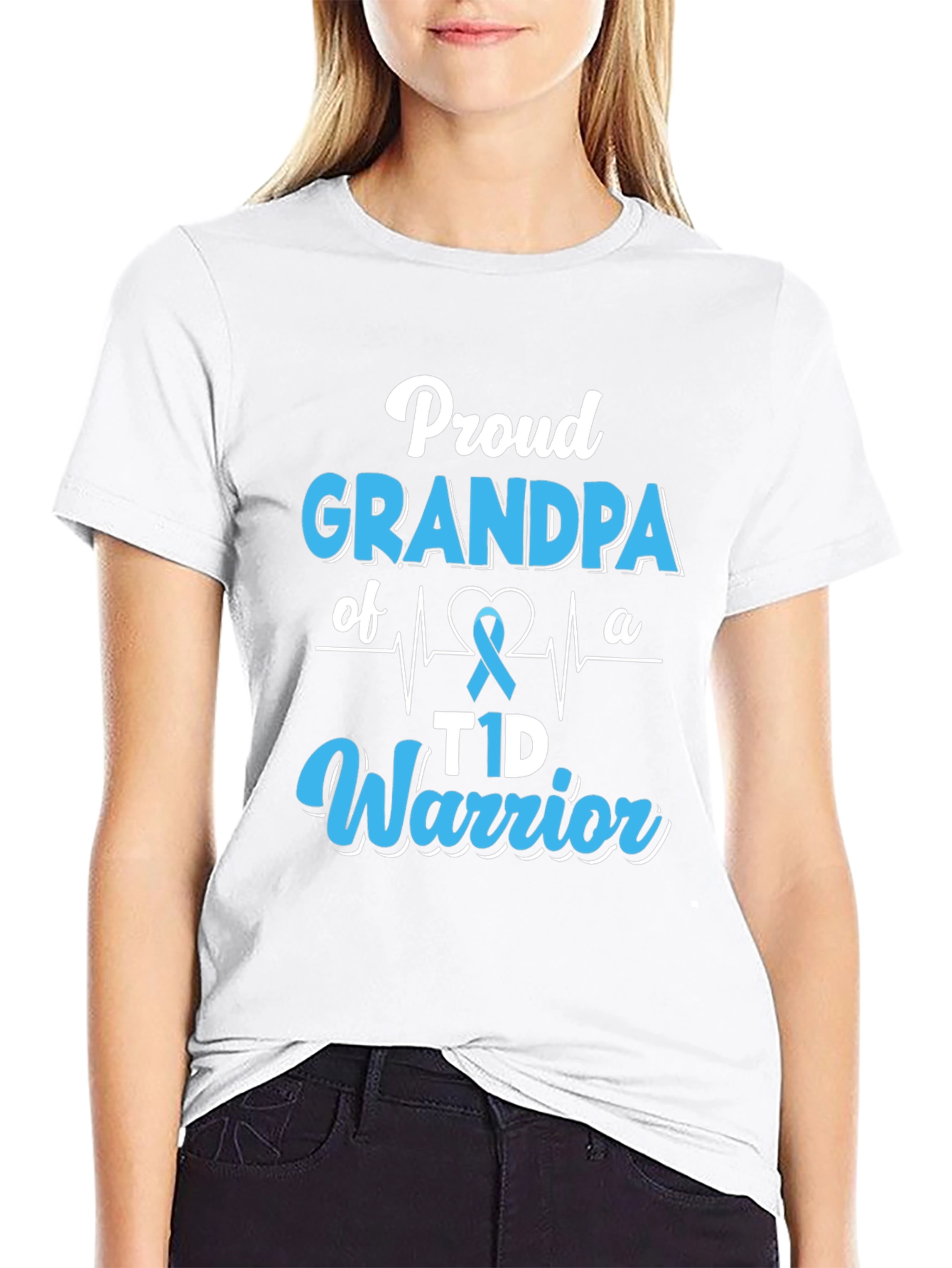 Proud Grandpa T1D Warrior Graphic Tee