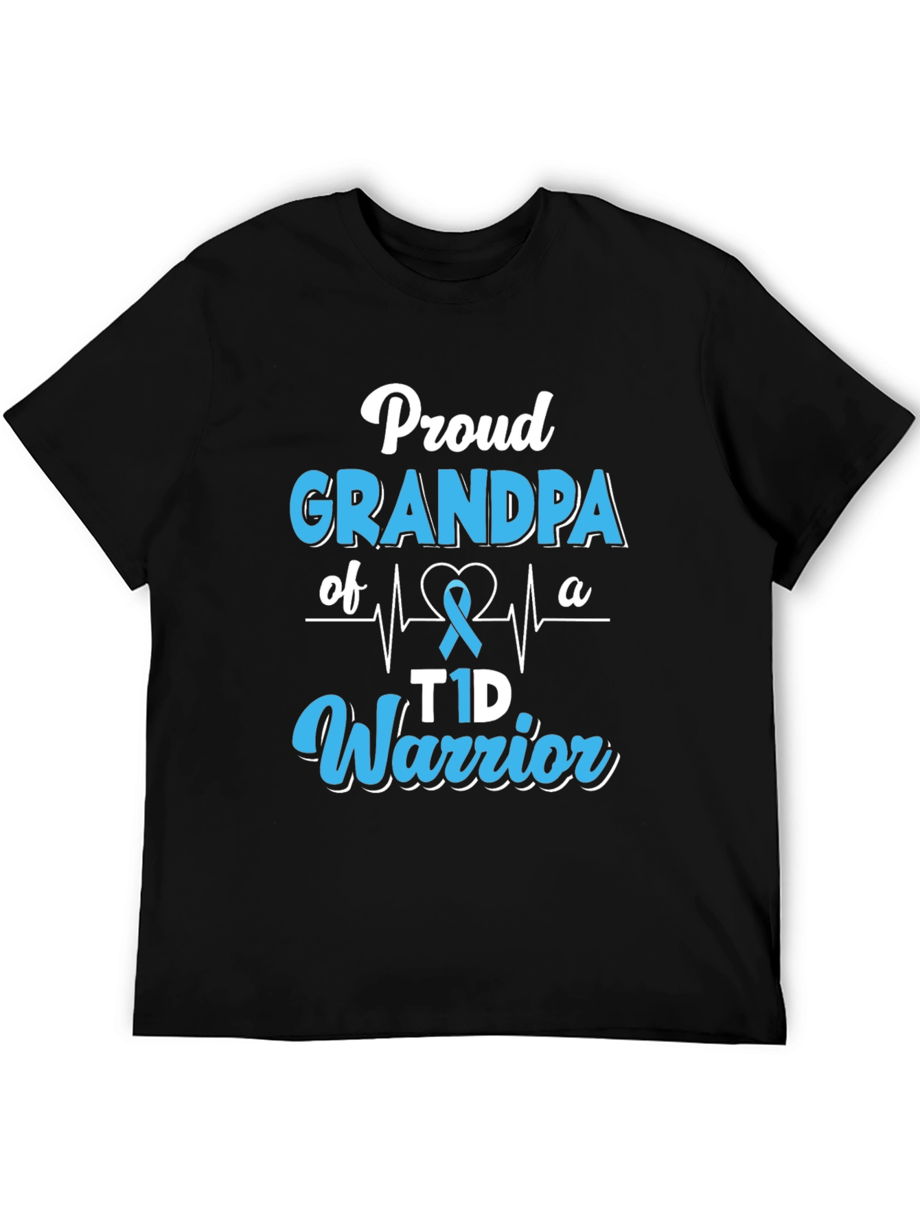 Proud Grandpa T1D Warrior Graphic Tee