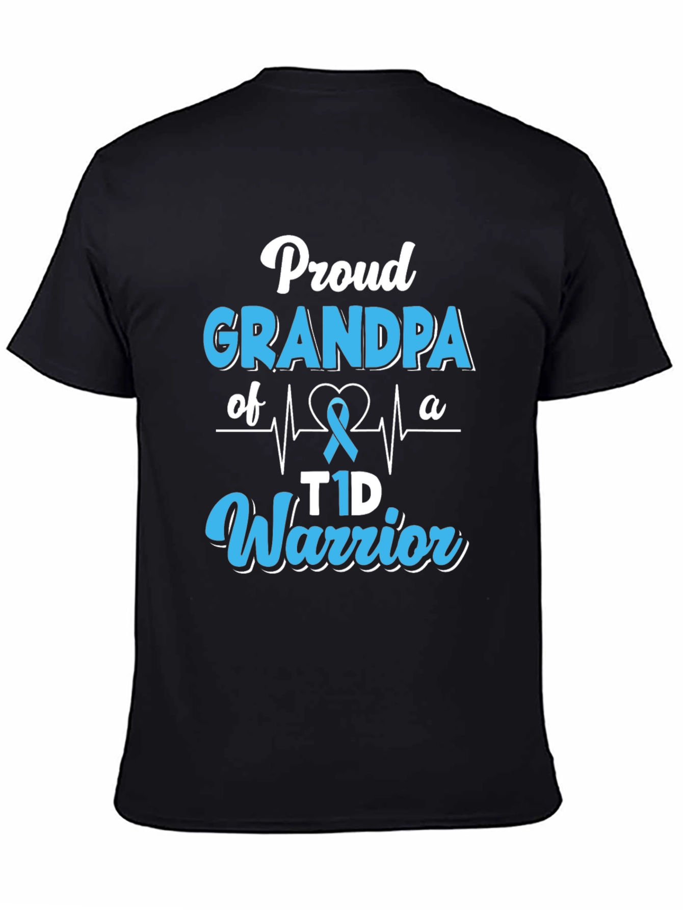 Proud Grandpa T1D Warrior Graphic Tee